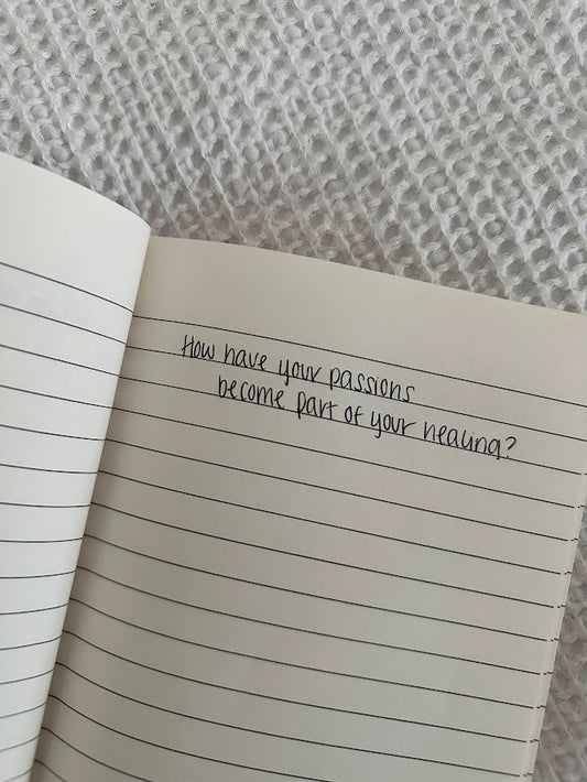 Journal prompt from mental health and healing wellness journal