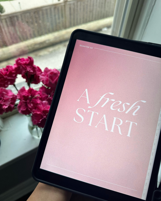 Digital yearly, weekly, daily planner for wellness and organizing